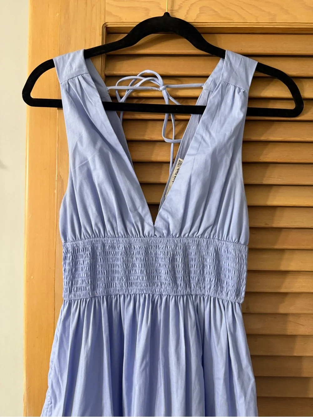 Abercrombie & Fitch Light Blue Smocked Waist Tiered Maxi Dress XXSP